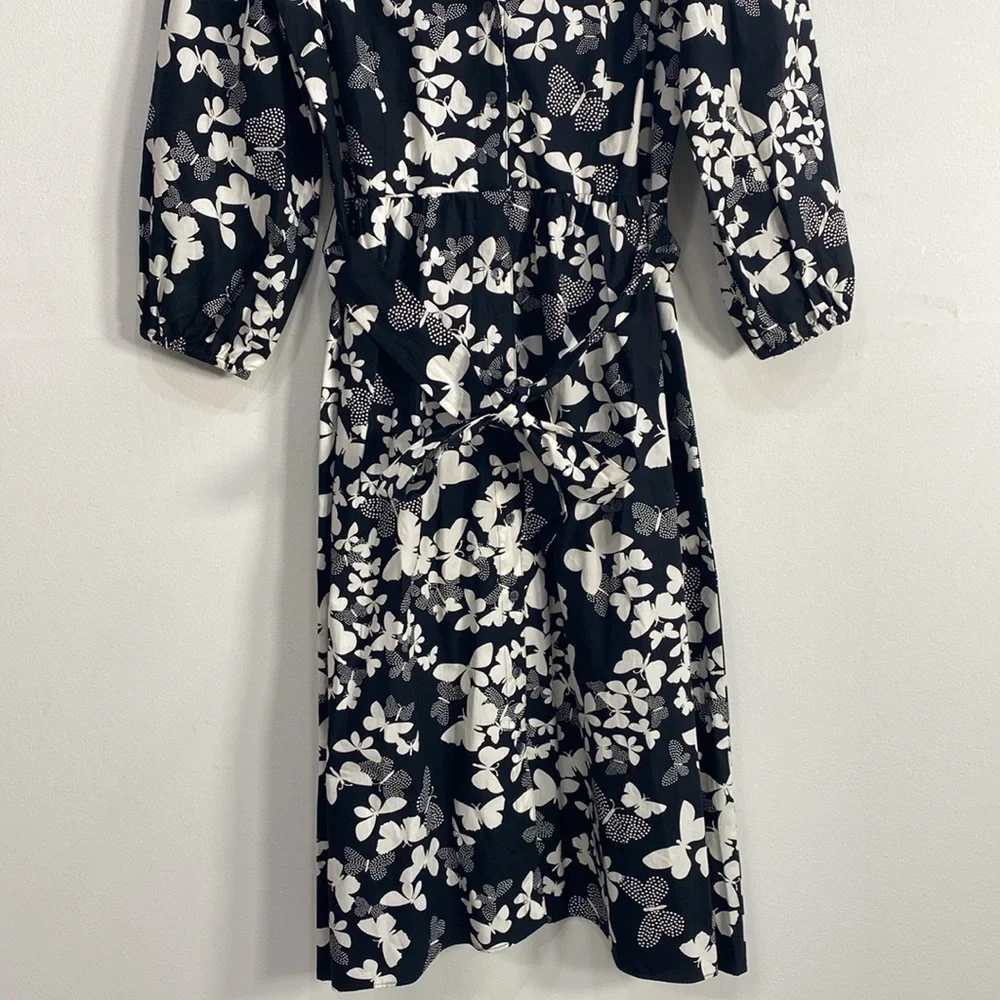 Talbots Dress Size 8 Butterfly Print